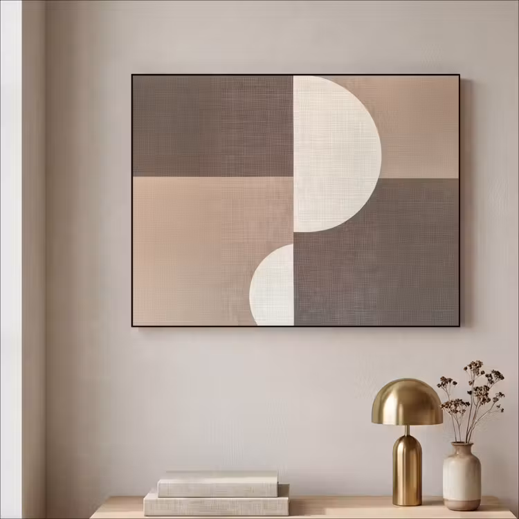 Raster - Halve cirkels - Contrast Textielframe - compleet frame klein -sfeer2