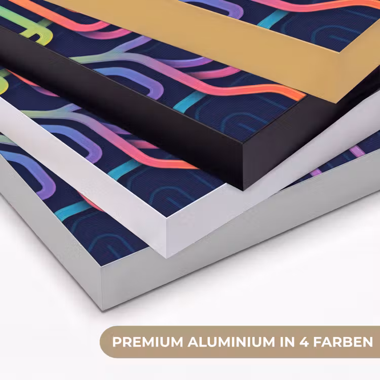 Retro - Abstract - Neon Textielframe zwart klein -USP_kleurenDE