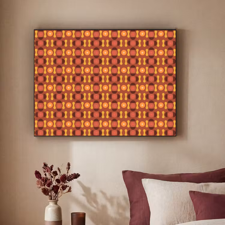 Retro - Disco - Hippie Textielframe - compleet frame klein 947 -sfeer1