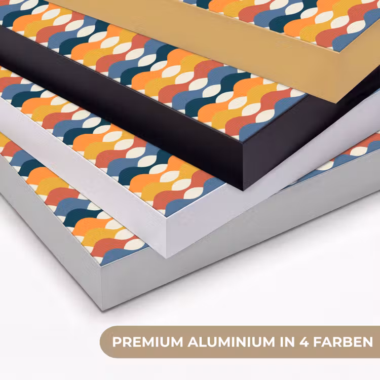 Retro - Disco - Golven Textielframe zwart klein 947 -USP_kleurenDE