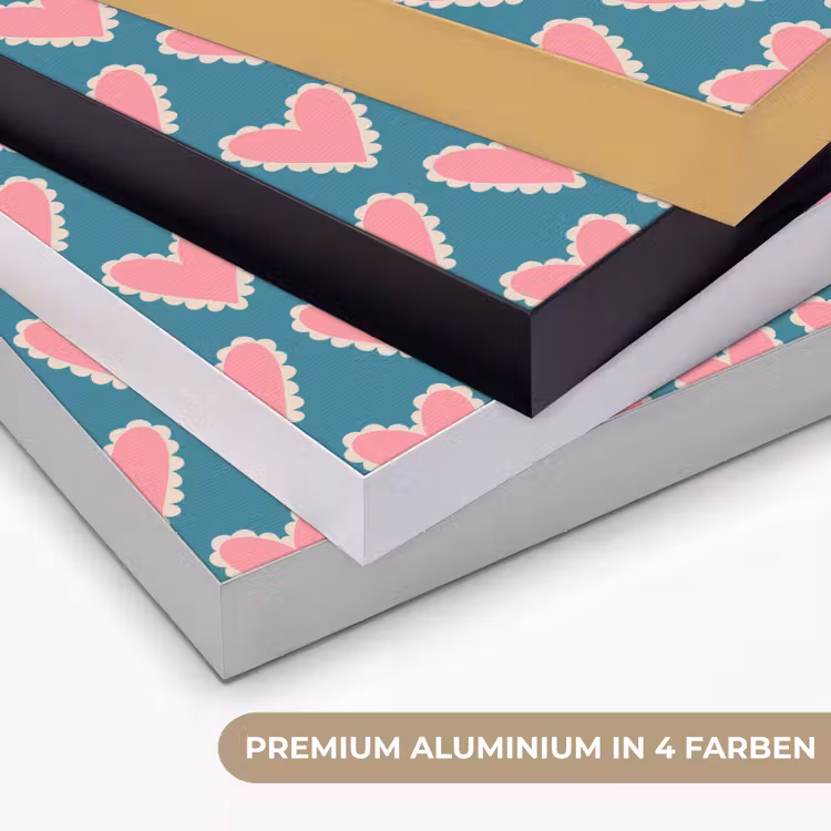 Retro - Hartjes - Patroon Textielframe zwart klein 947 -USP_kleurenDE