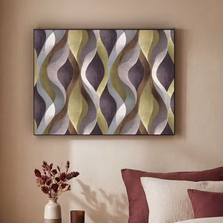 Retro - Banen - Kleurrijk Textielframe zwart klein 947 -sfeer1