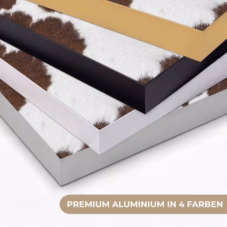 Koeienhuid - Klassiek - Bruin Textielframe zwart klein -USP_kleurenDE