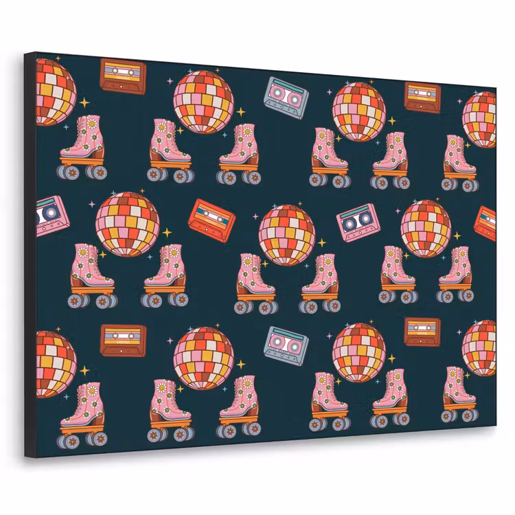 Rolschaatsen - Patroon - Disco Textielframe - compleet frame klein 947 -3d