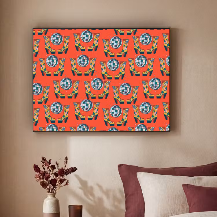Rood - Disco - Patroon Textielframe - compleet frame klein 947 -sfeer1