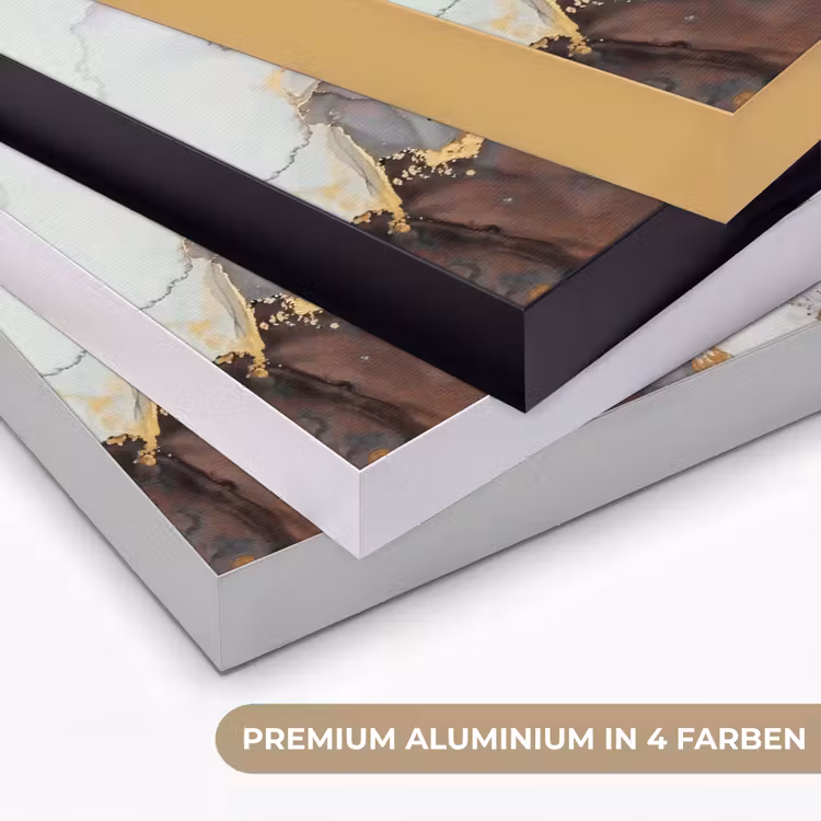 Rood - Marmer - Goud Textielframe zwart klein -USP_kleurenDE