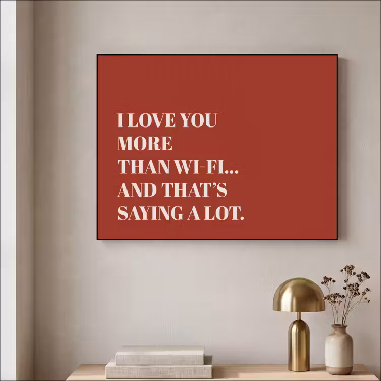 Rood - Quote - Liefde Textielframe zwart klein -sfeer2
