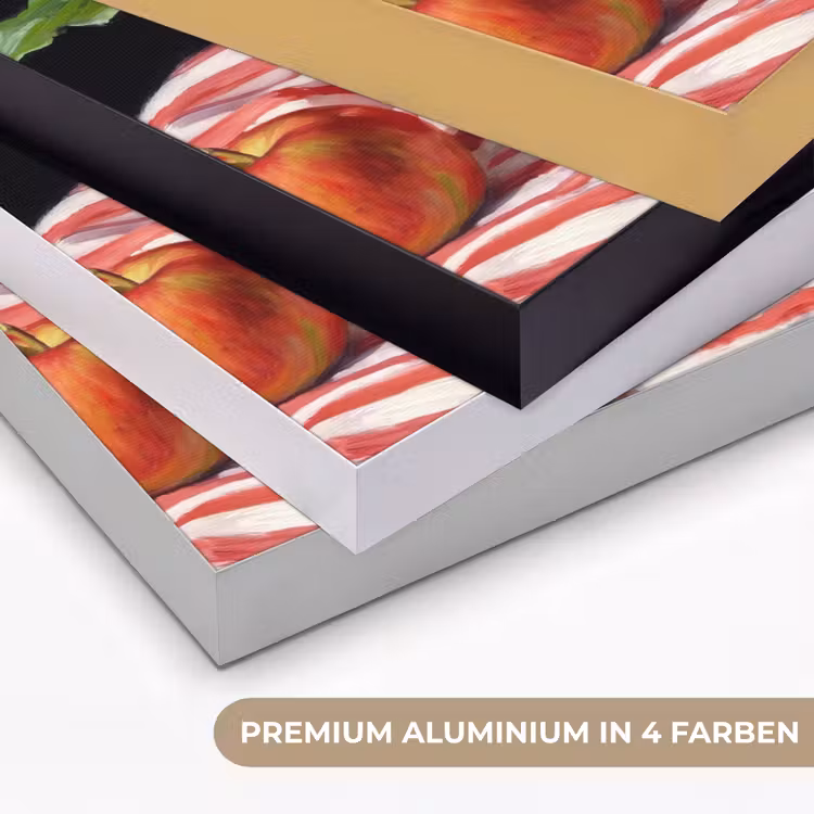 Art Frame - Rote Blumen – Vase - Rode bloemen - Vaas Textielframe zwart klein