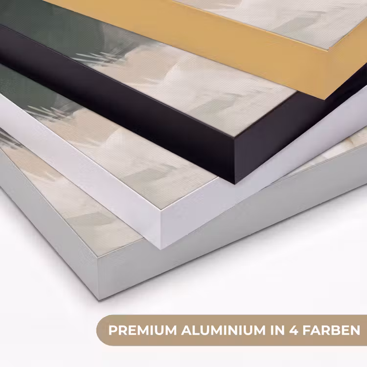 Edelhert - Gewei - Schildering - Rustiek Textielframe zwart klein -USP_kleurenDE