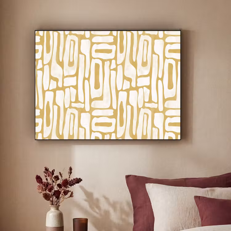 Zandkleur - Wit - Patroon Textielframe - compleet frame klein 947 -sfeer1