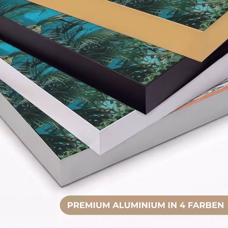 Zuilen - Sierlijke - Deur - Blauw Textielframe zwart klein -USP_kleurenDE