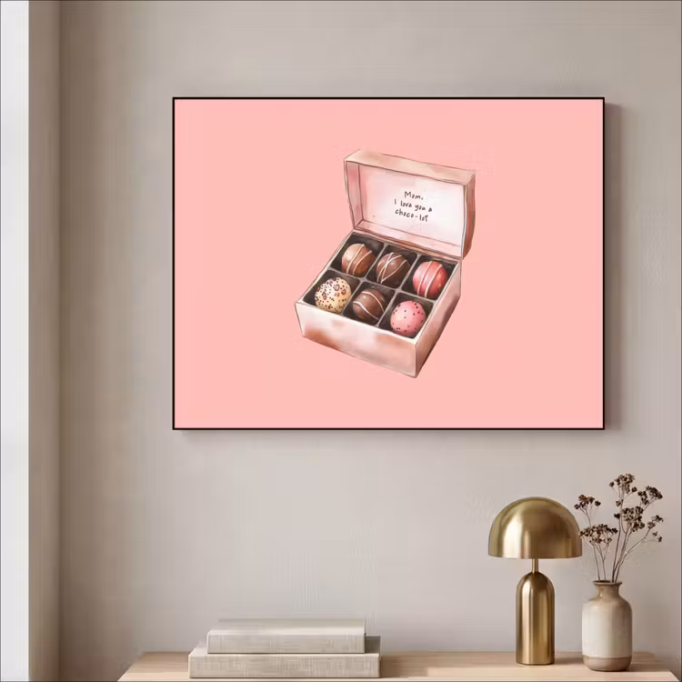 Doosje - Bonbons - Liefdevolle - Tekst Textielframe zwart klein -sfeer2