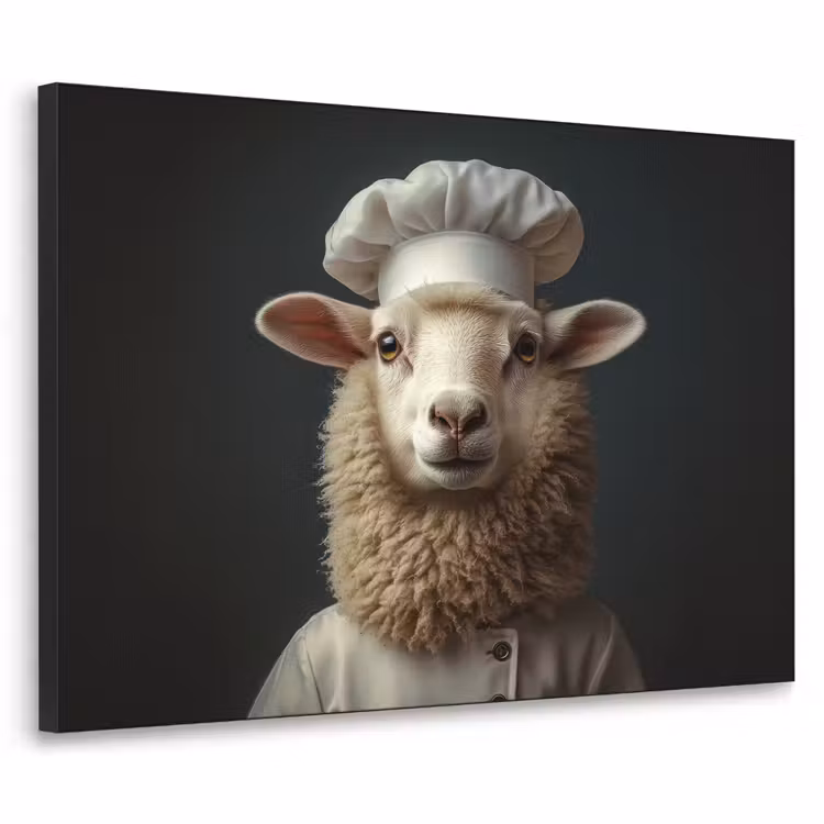 Schaap - Wol - Kok Textielframe zwart klein -3d