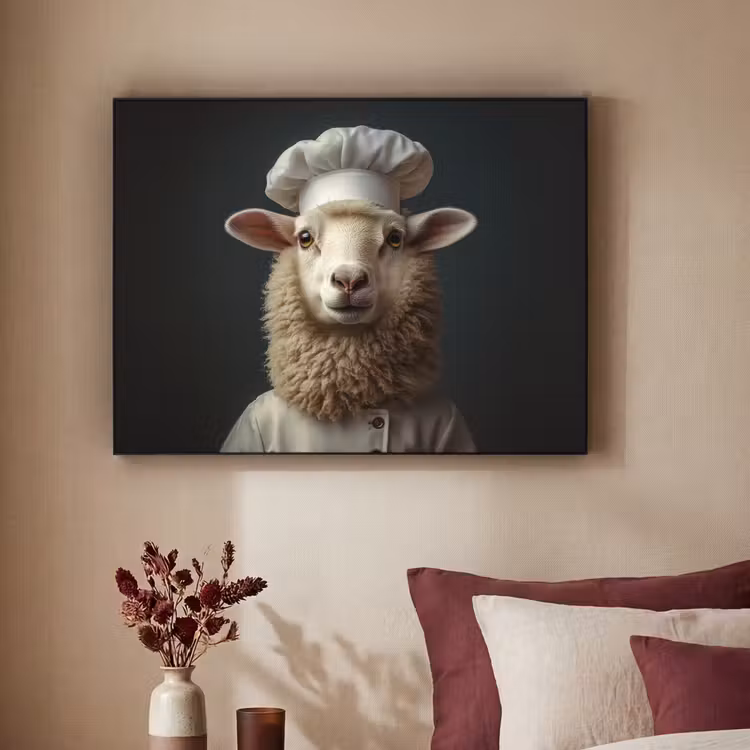 Schaap - Wol - Kok Textielframe zwart klein -sfeer1