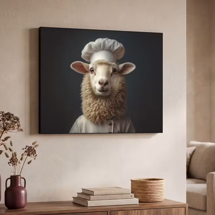 Schaap - Wol - Kok Textielframe zwart klein -sfeer3