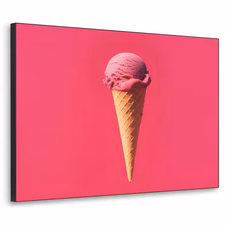 Schepijs - Roze - Hoorntje Textielframe - compleet frame klein -3d