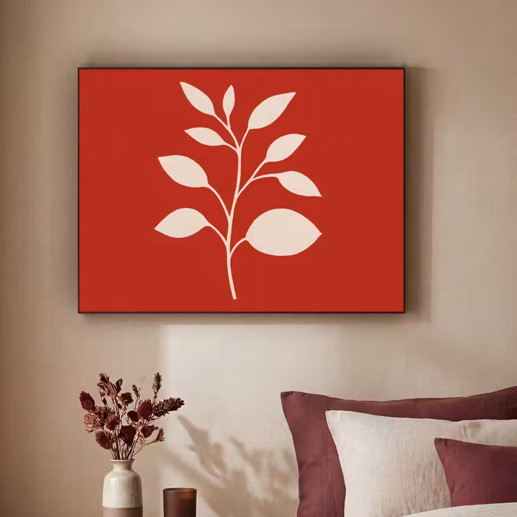Silhouet - Bladeren - Tak Textielframe - compleet frame klein -sfeer1