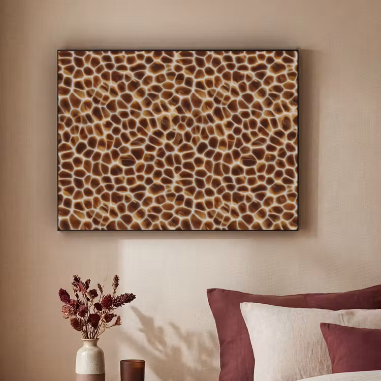 Schildpad - Bruin - Patroon Textielframe zwart klein 947 -sfeer1