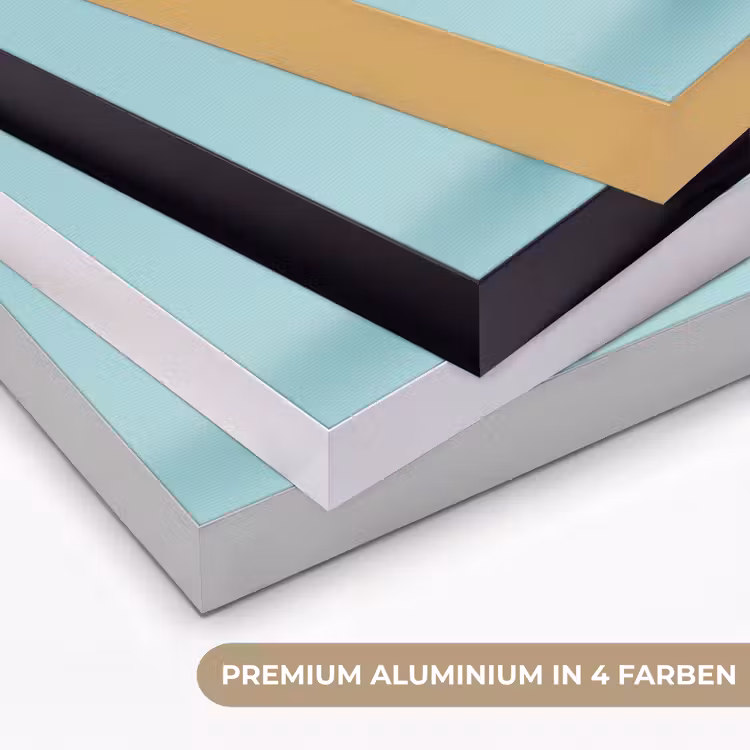 Slagroom - Taart - Blauw - Eten Textielframe zwart klein -USP_kleurenDE