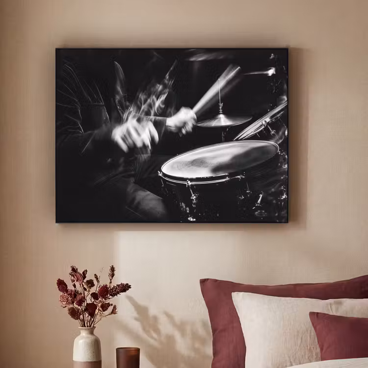 Drummer - Zwart - Drumstel Textielframe - compleet frame klein -sfeer1