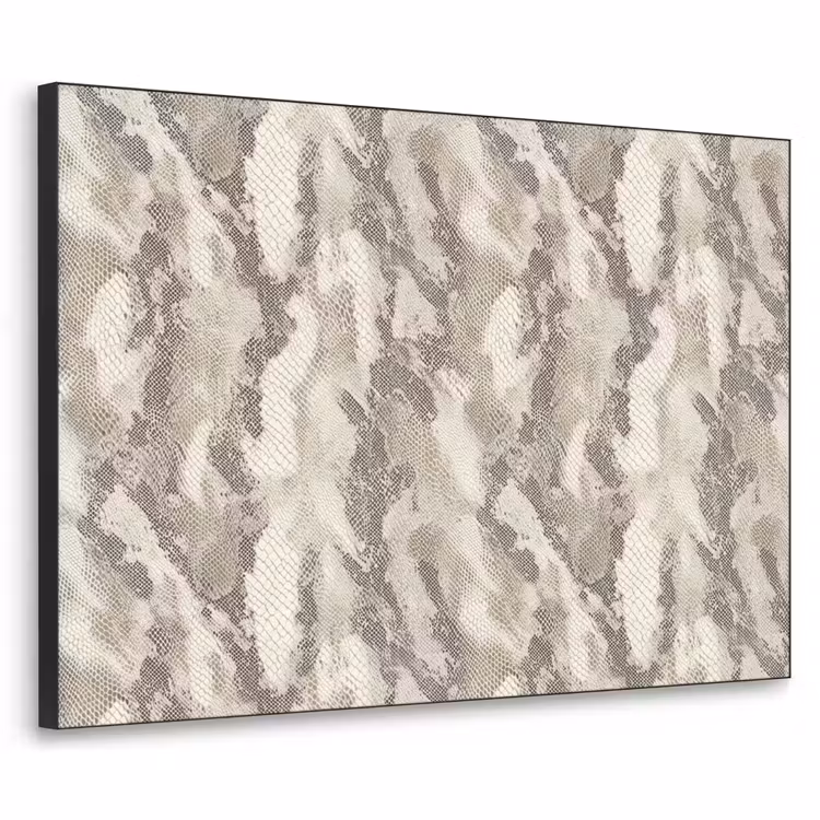 Slang - Patroon - Taupe Textielframe zwart klein 947 -3d