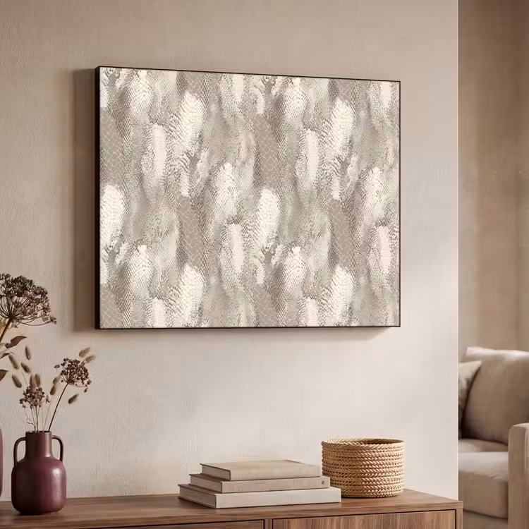 Slang - Textuur - Zand Textielframe zwart klein 947 -sfeer3