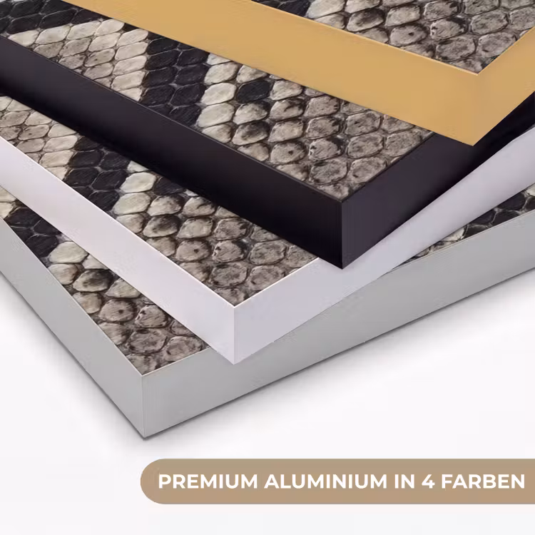 Slangenleer - Patroon - Beige Textielframe zwart klein -USP_kleurenDE