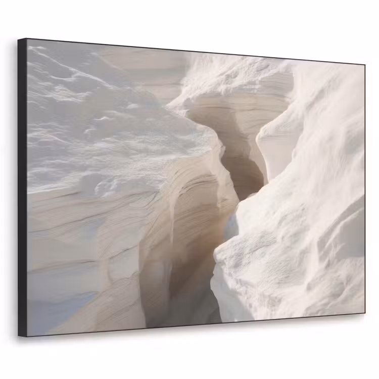 Kloof - Wit - Sneeuw Textielframe zwart klein -3d