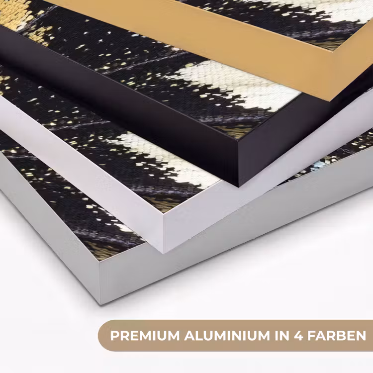 Vlinder - Vleugel - Geel Textielframe zwart klein -USP_kleurenDE