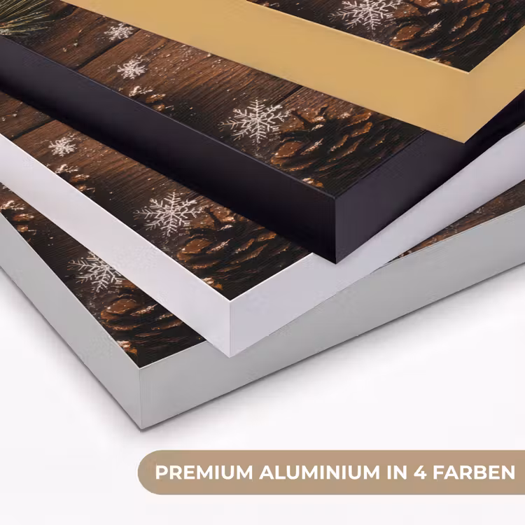 Sneeuw - Houtlook - Quote - Let it snow Textielframe zwart klein -USP_kleurenDE