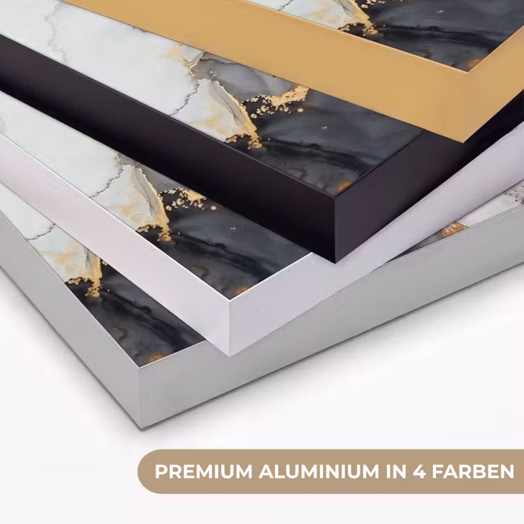 Zwart - Marmer - Luxe - Goud Textielframe zwart klein -USP_kleurenDE