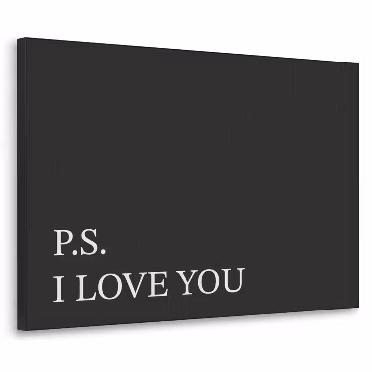 Zwart - Minimalistisch - Valentijn Textielframe - compleet frame klein -3d