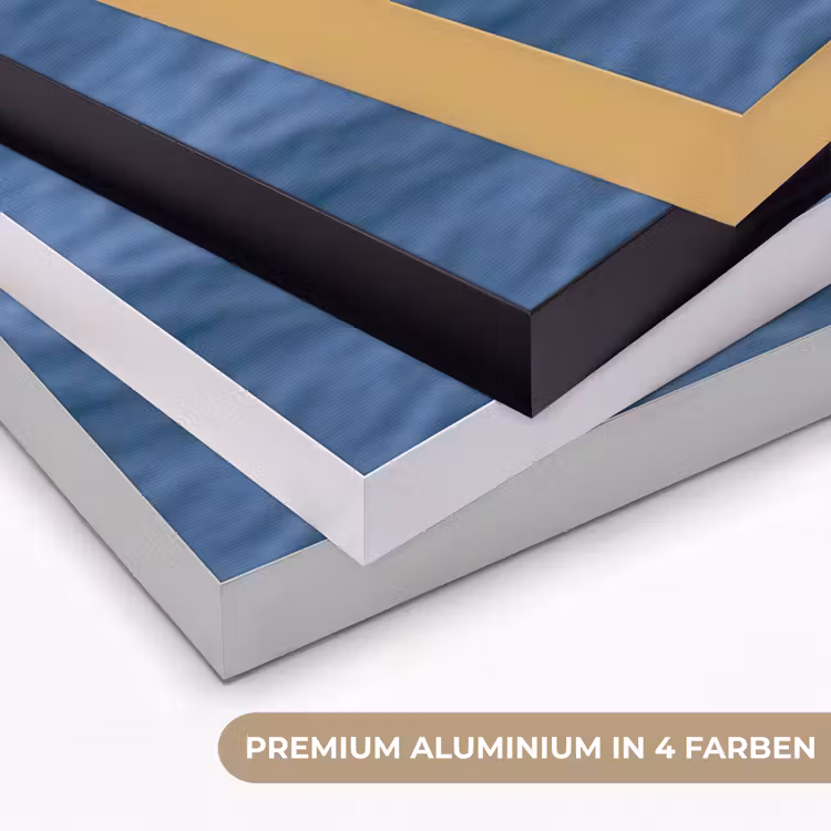 Zeemeeuw - Oceaan - Blauw Textielframe zwart klein -USP_kleurenDE