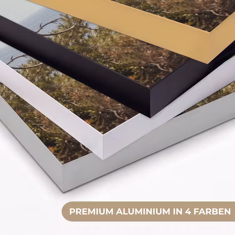 Art Frame - Segelboot – Bäume – Wasser - Zeilboot - bomen - water Textielframe zwart klein