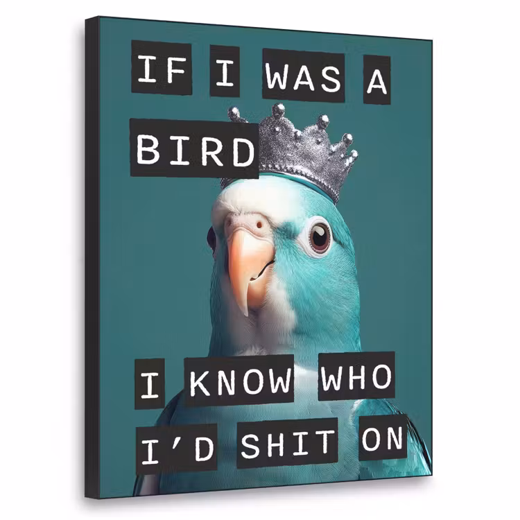 Parkiet - Turquoise - Quotes - Decoratie Textielframe zwart klein -3d