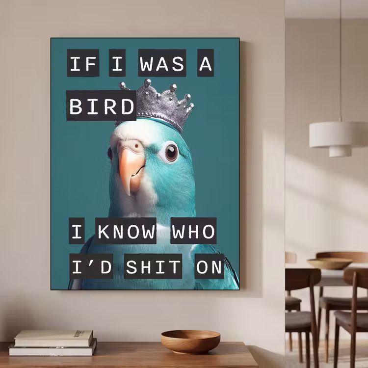 Parkiet - Turquoise - Quotes - Decoratie Textielframe zwart klein -sfeer2