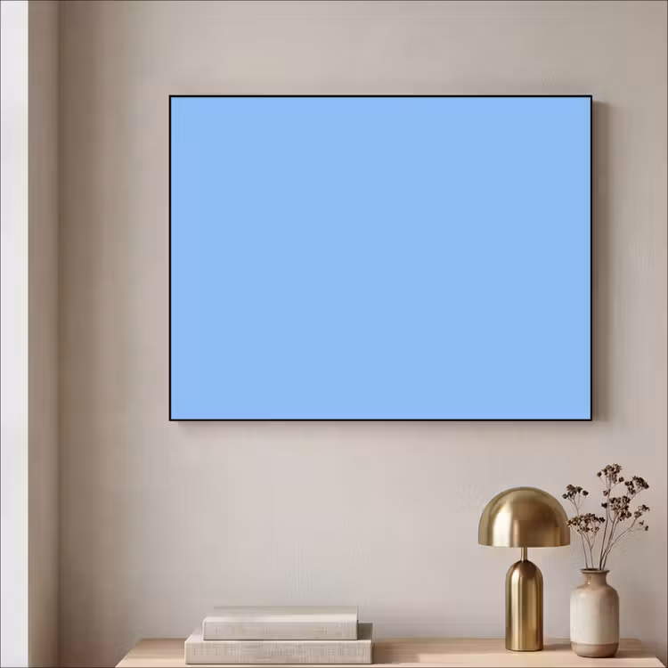 Sky - Glow - Blauw Textielframe zwart klein 947 -sfeer2
