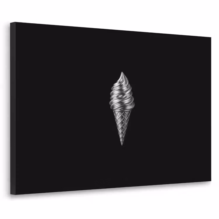 Softijs - Realistisch - Futuristisch Textielframe - compleet frame klein -3d
