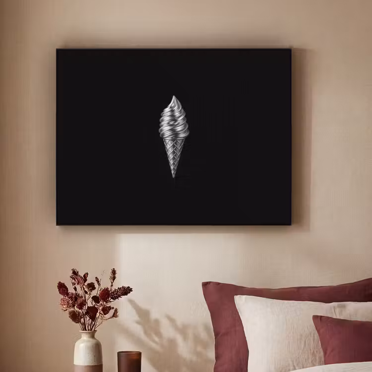 Softijs - Realistisch - Futuristisch Textielframe - compleet frame klein -sfeer1
