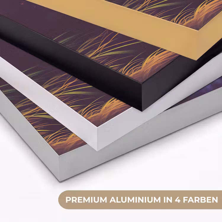 Zon - Geel - Palmbomen - Tropisch Textielframe zwart klein -USP_kleurenDE