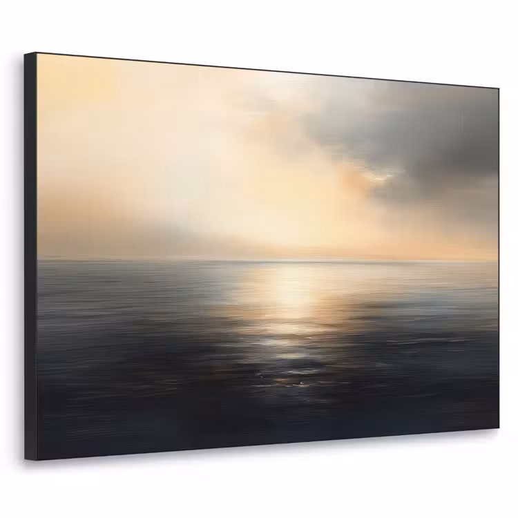 Zon - Horizon - Zee Textielframe zwart klein -3d