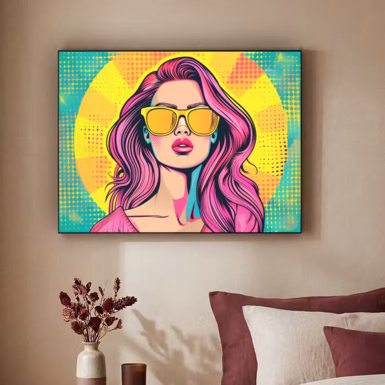 Zonnebril - Vrouw - Zonnig - Geel Textielframe zwart klein -sfeer1