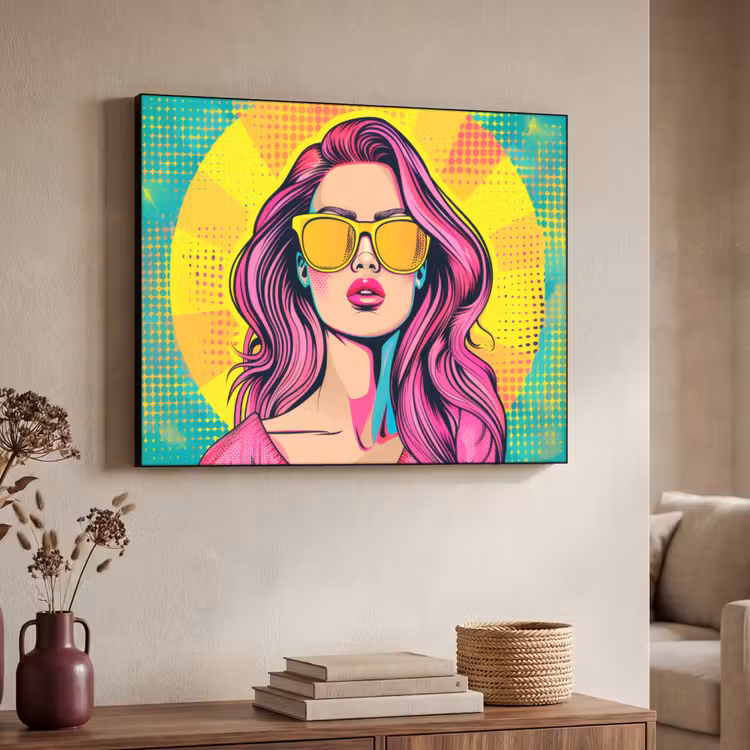 Zonnebril - Vrouw - Zonnig - Geel Textielframe zwart klein -sfeer3
