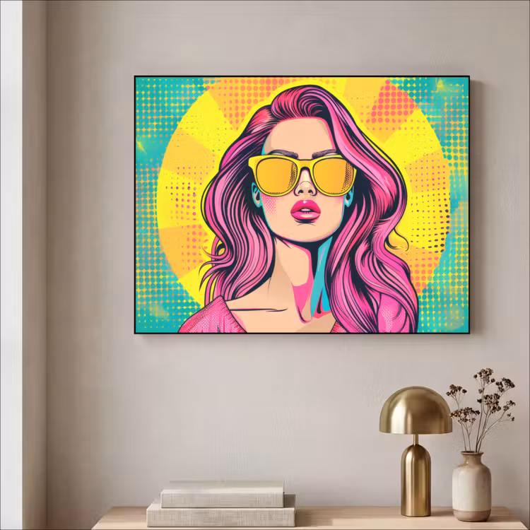 Zonnebril - Vrouw - Zonnig - Geel Textielframe - compleet frame klein -sfeer2