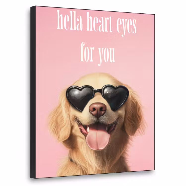 Zonnebril - Hartjes - Hond - Valentijn Textielframe - compleet frame klein -3d