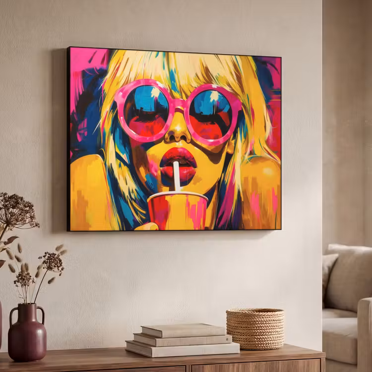 Zonnebril - Roze - Vrouw - Rietje Textielframe - compleet frame klein -sfeer3