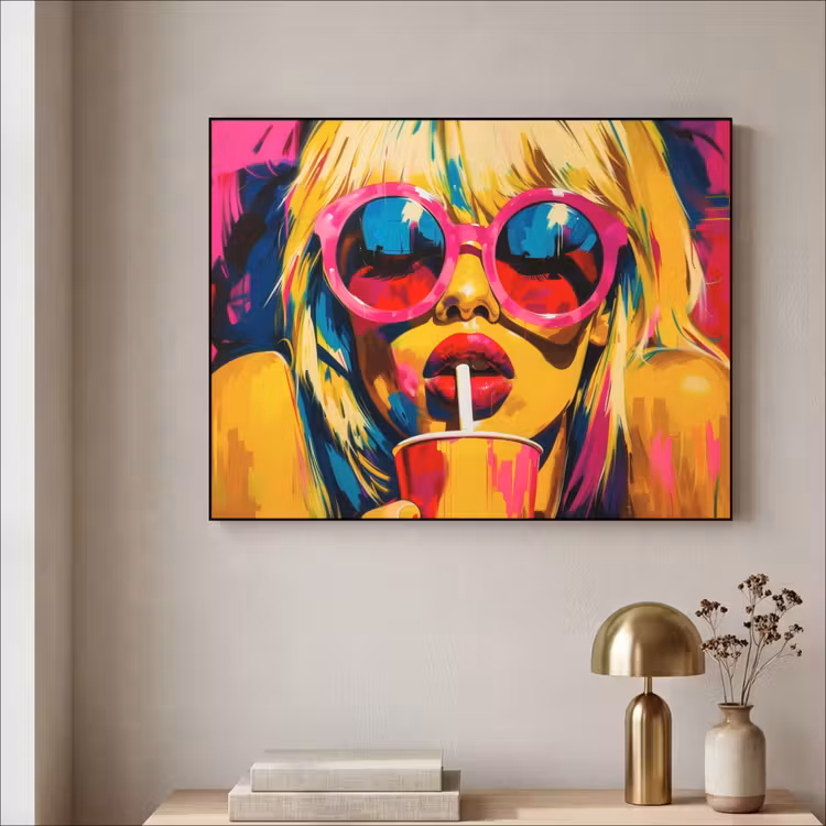 Zonnebril - Roze - Vrouw - Rietje Textielframe - compleet frame klein -sfeer2