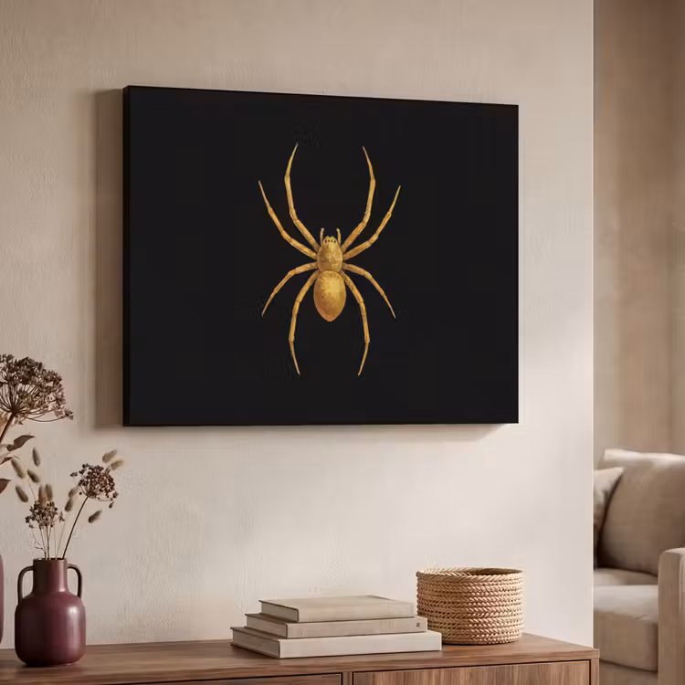Spin - Goud - Minimalistisch - Poten Textielframe - compleet frame klein -sfeer3