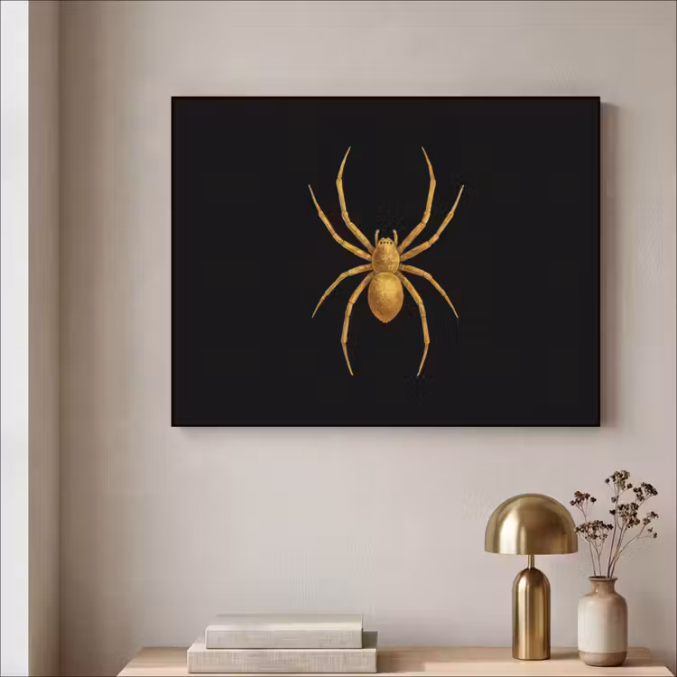 Spin - Goud - Minimalistisch - Poten Textielframe - compleet frame klein -sfeer2