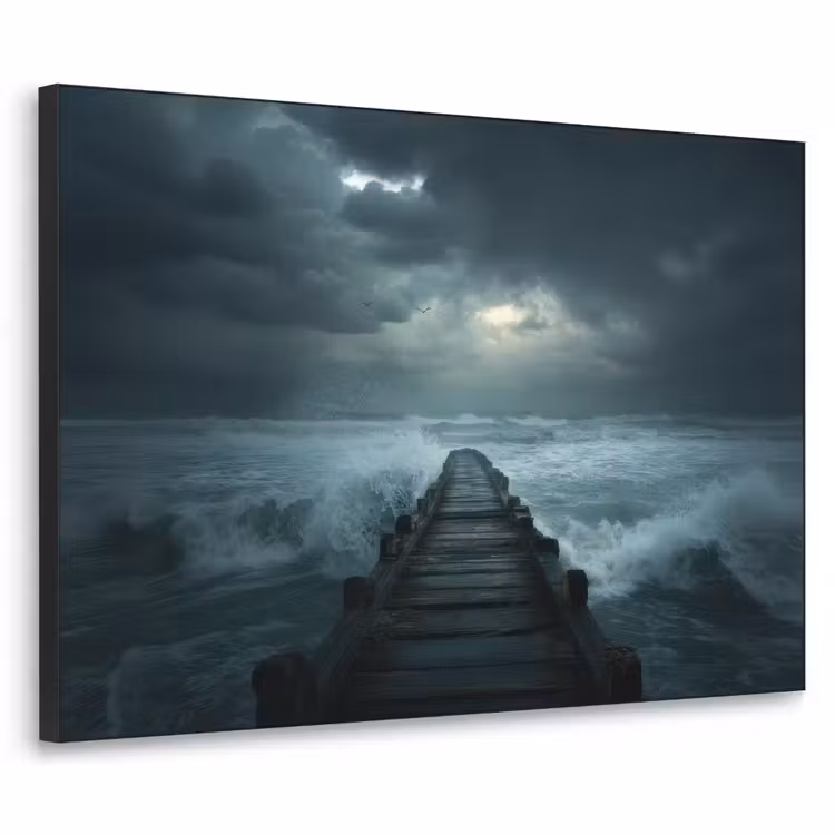 Steiger - Storm - Golven Textielframe zwart klein -3d